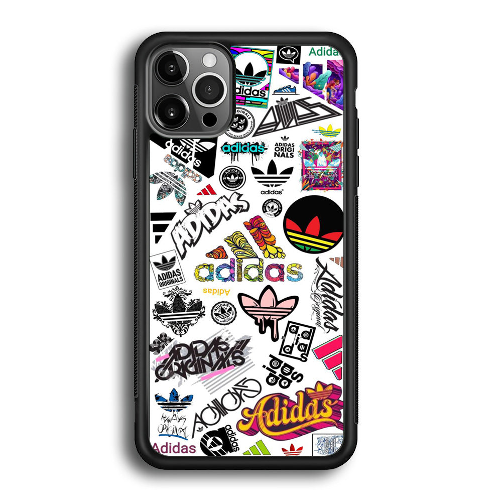 Adidas Art Logo White Background iPhone 12 Pro Case