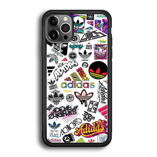 Adidas Art Logo White Background iPhone 12 Pro Case