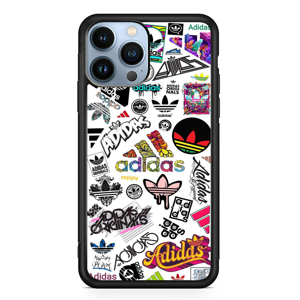 Adidas Art Logo White Background iPhone 13 Pro Max Case