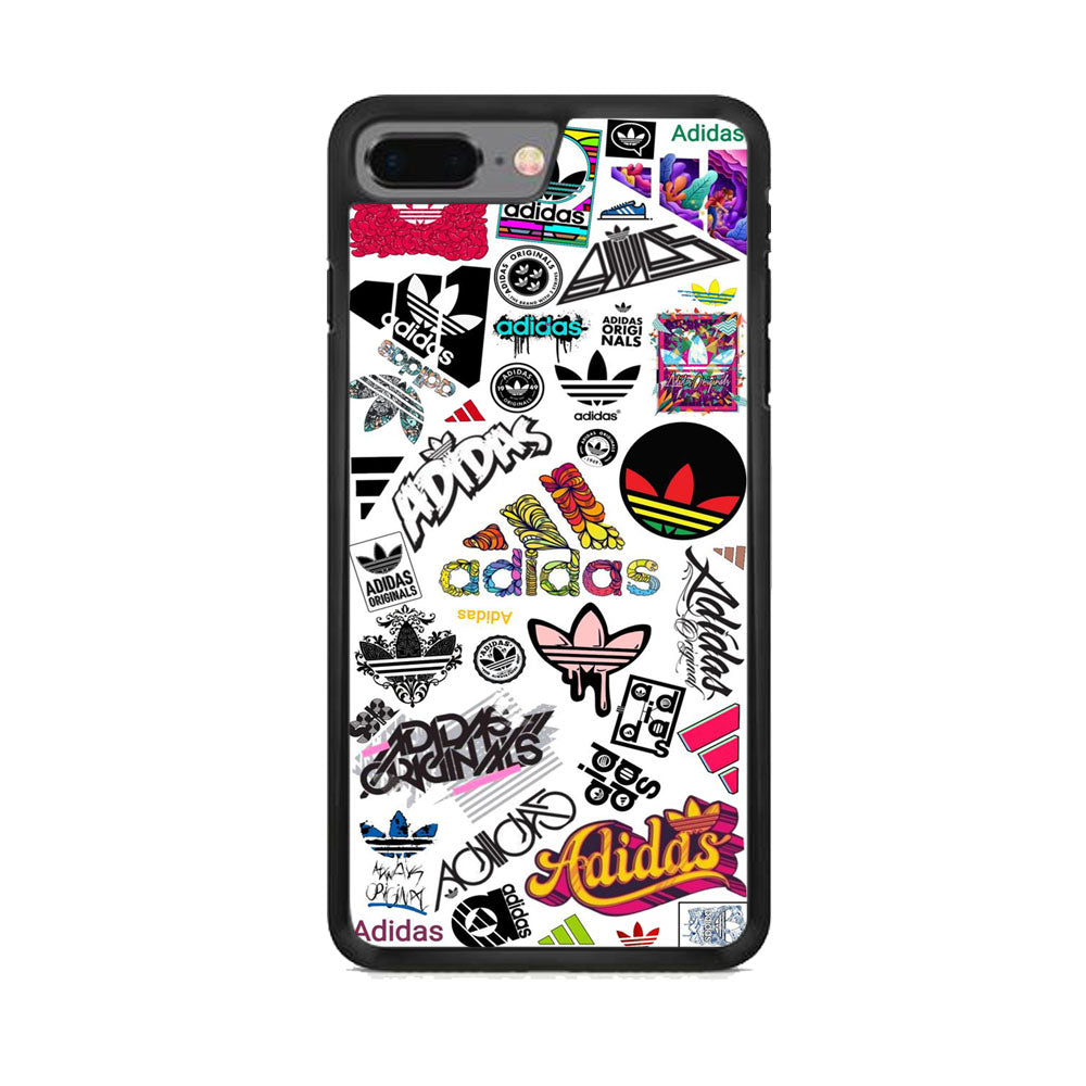 Adidas Art Logo White Background iPhone 8 Plus Case