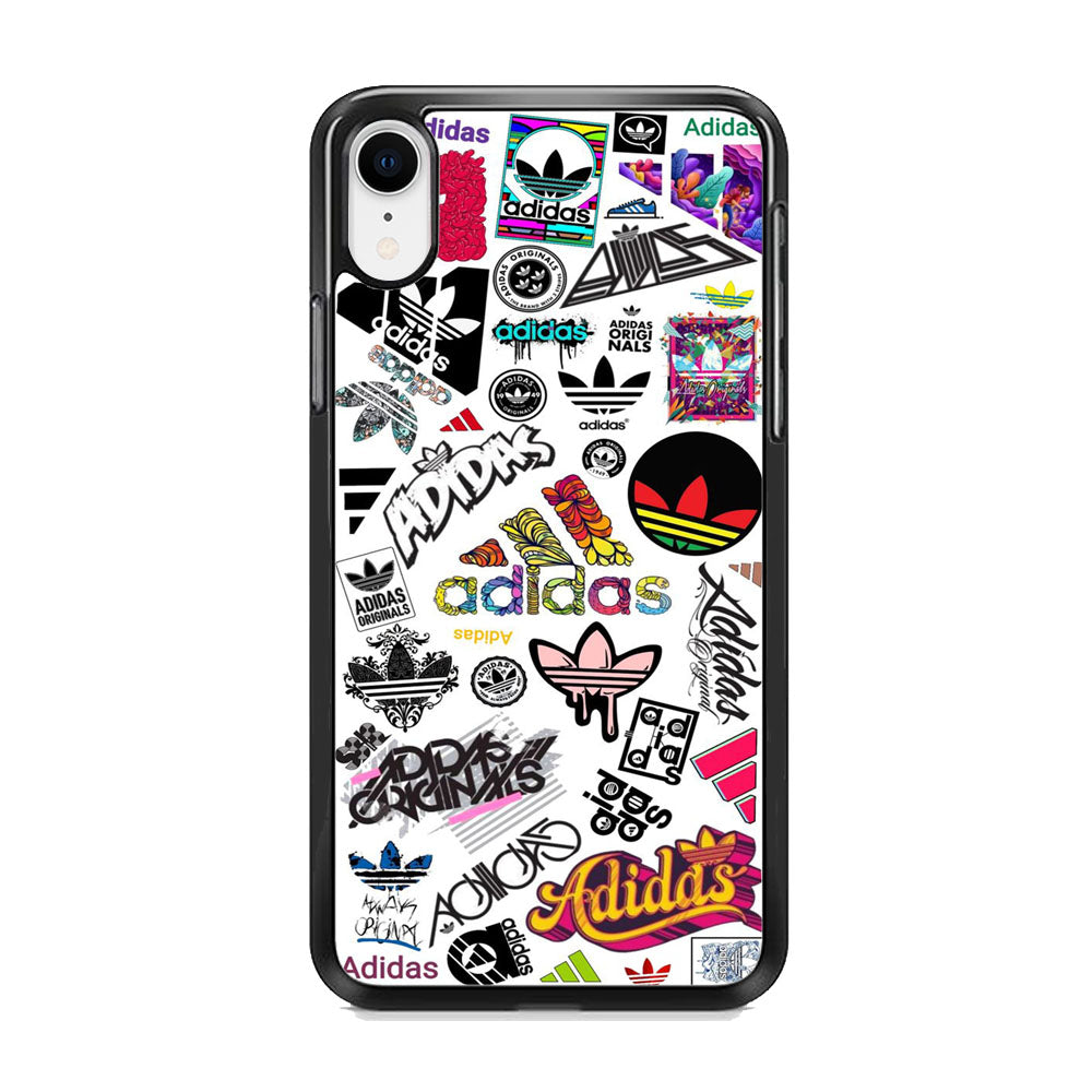 Adidas Art Logo White Background iPhone XR Case