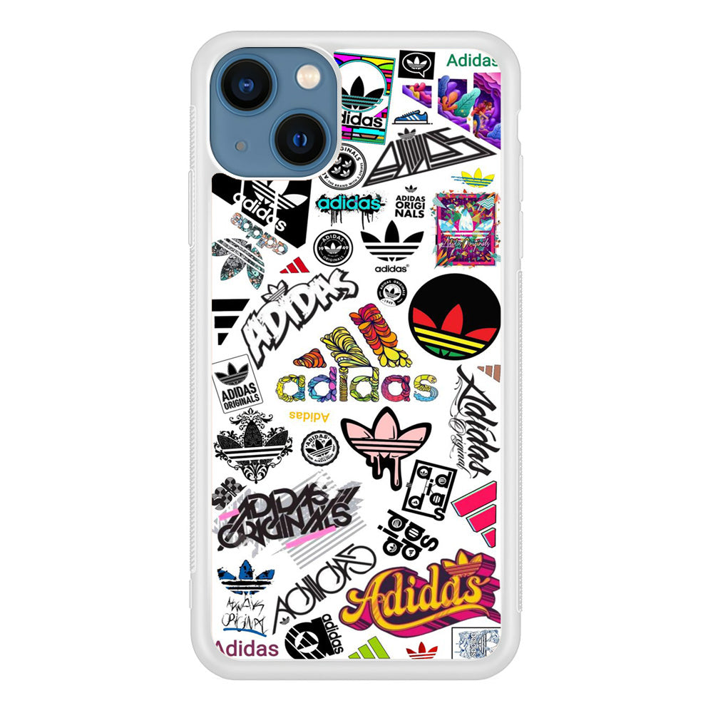 Adidas Art Logo White Background iPhone 13 Case