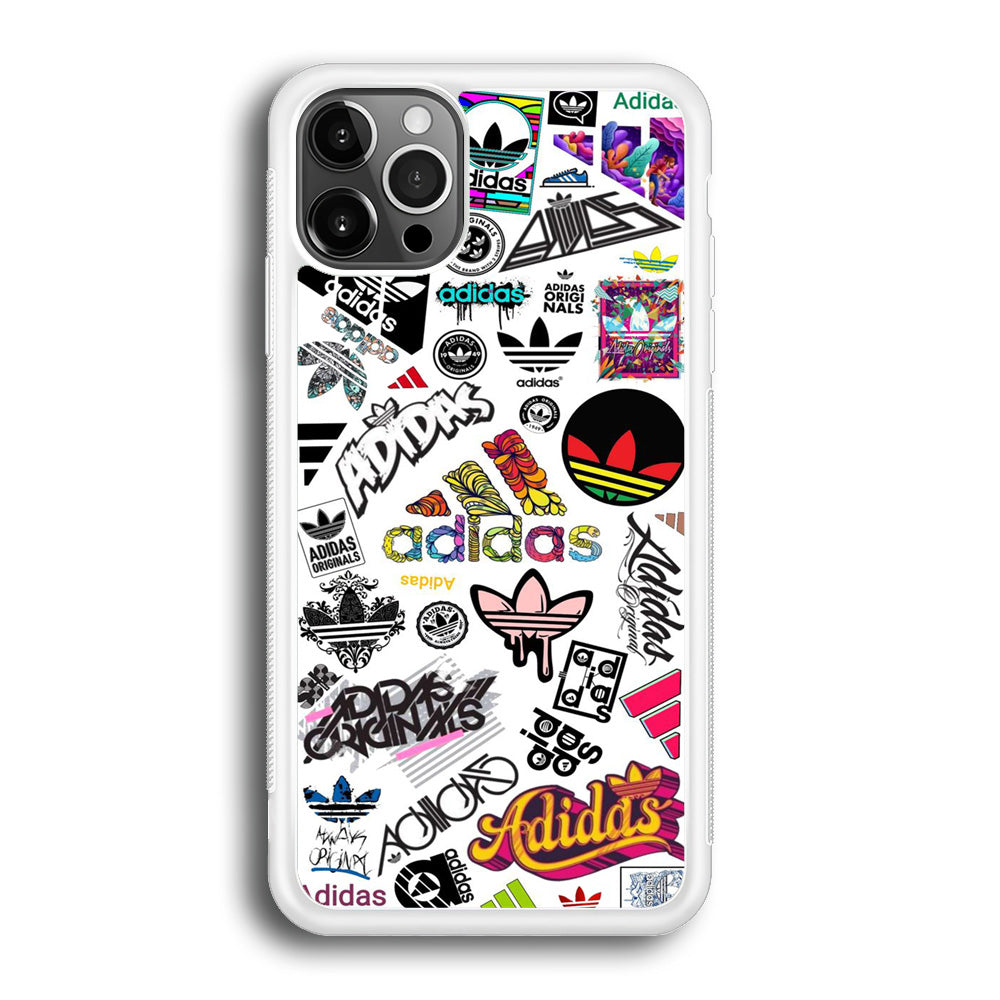 Adidas Art Logo White Background iPhone 12 Pro Max Case