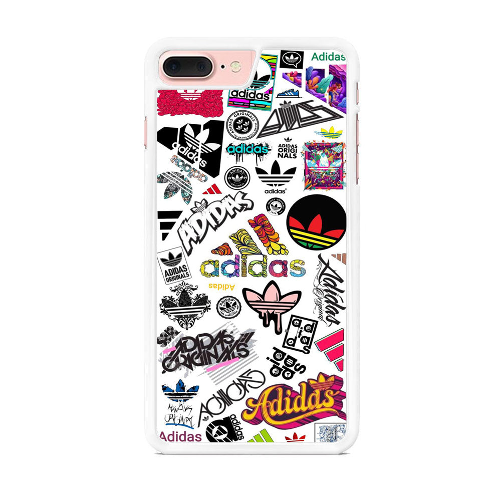 Adidas Art Logo White Background iPhone 8 Plus Case