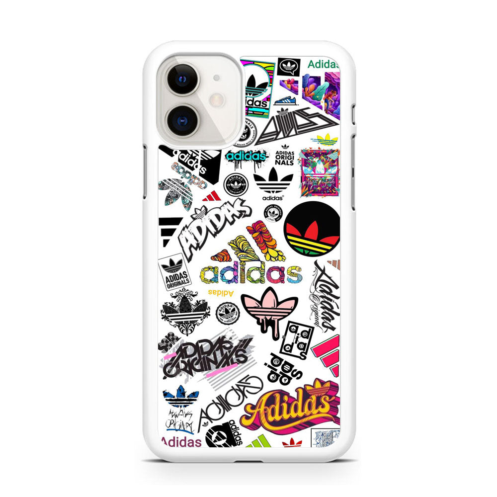 Adidas Art Logo White Background iPhone 11 Case