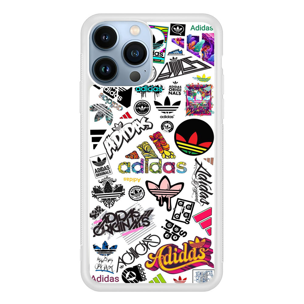 Adidas Art Logo White Background iPhone 13 Pro Max Case