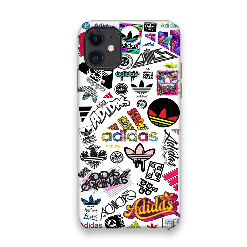 Adidas Art Logo White Background iPhone 11 Case