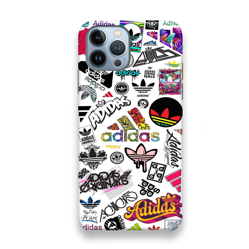 Adidas Art Logo White Background iPhone 13 Pro Max Case