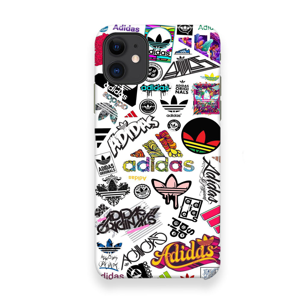 Adidas Art Logo White Background iPhone 12 Case