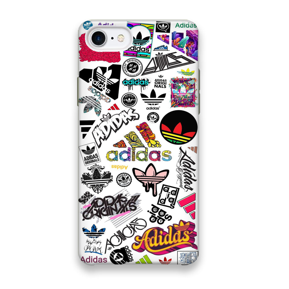 Adidas Art Logo White Background iPhone 8 Case