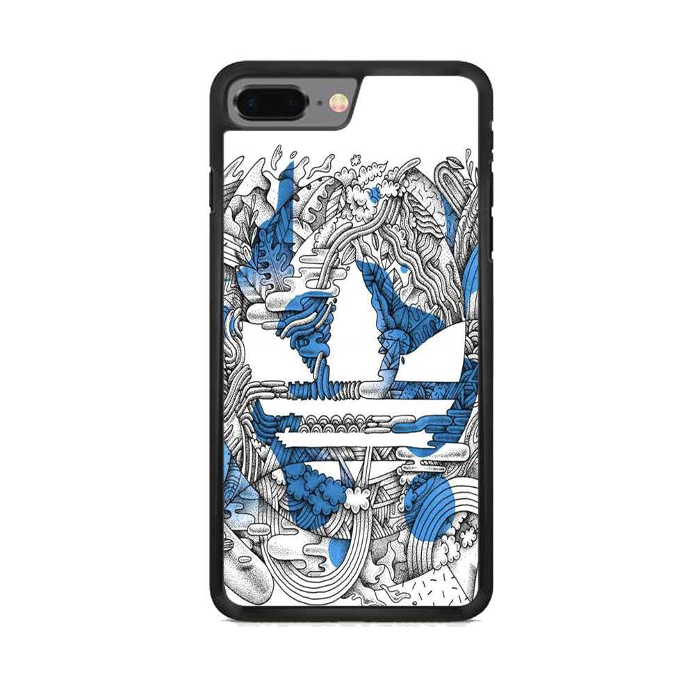 Adidas Doodle Art Blue Clover iPhone 8 Plus Case