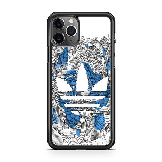 Adidas Doodle Art Blue Clover iPhone 11 Pro Case