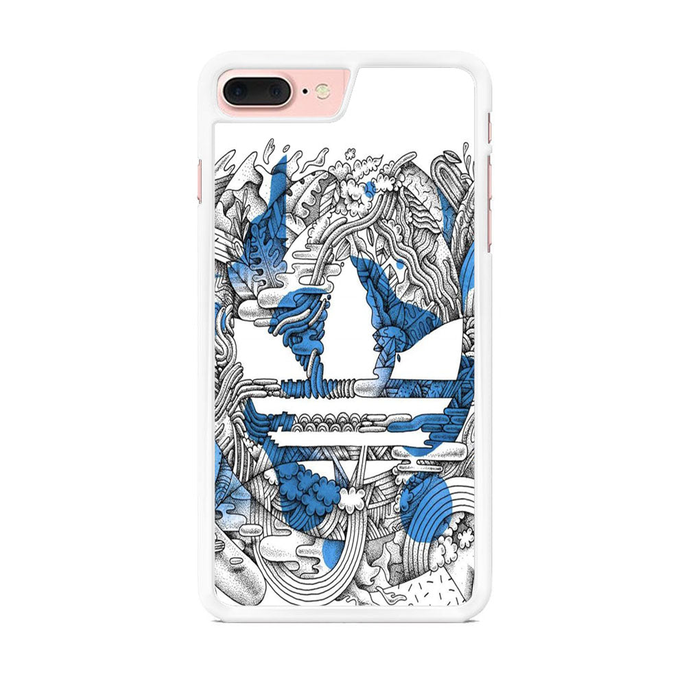 Adidas Doodle Art Blue Clover iPhone 8 Plus Case