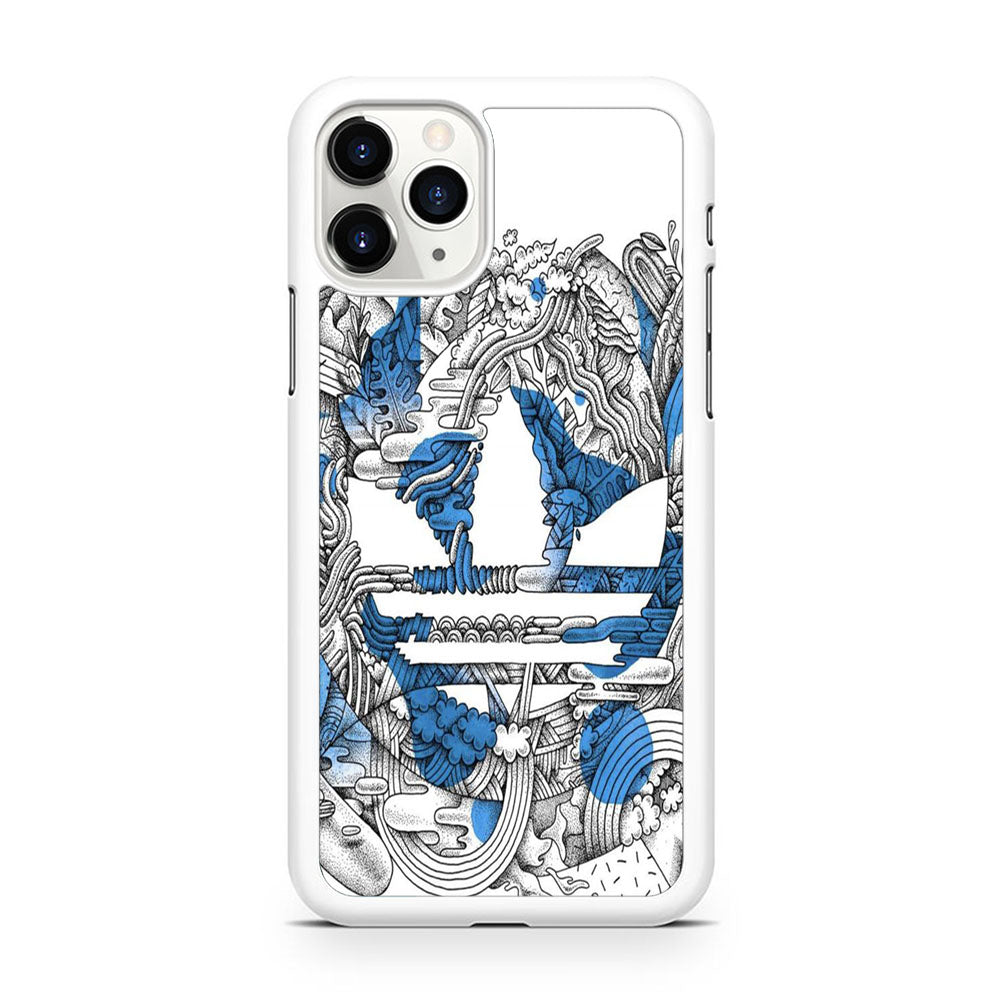 Adidas Doodle Art Blue Clover iPhone 11 Pro Case