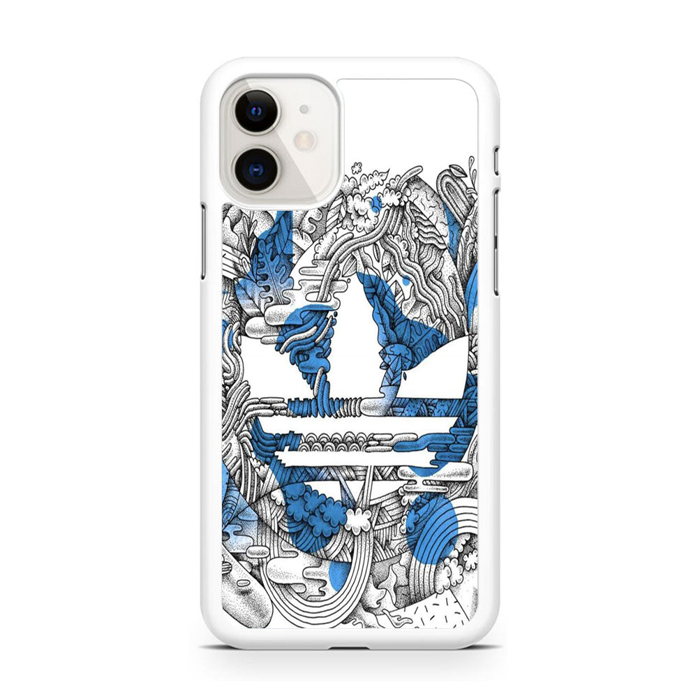 Adidas Doodle Art Blue Clover iPhone 11 Case