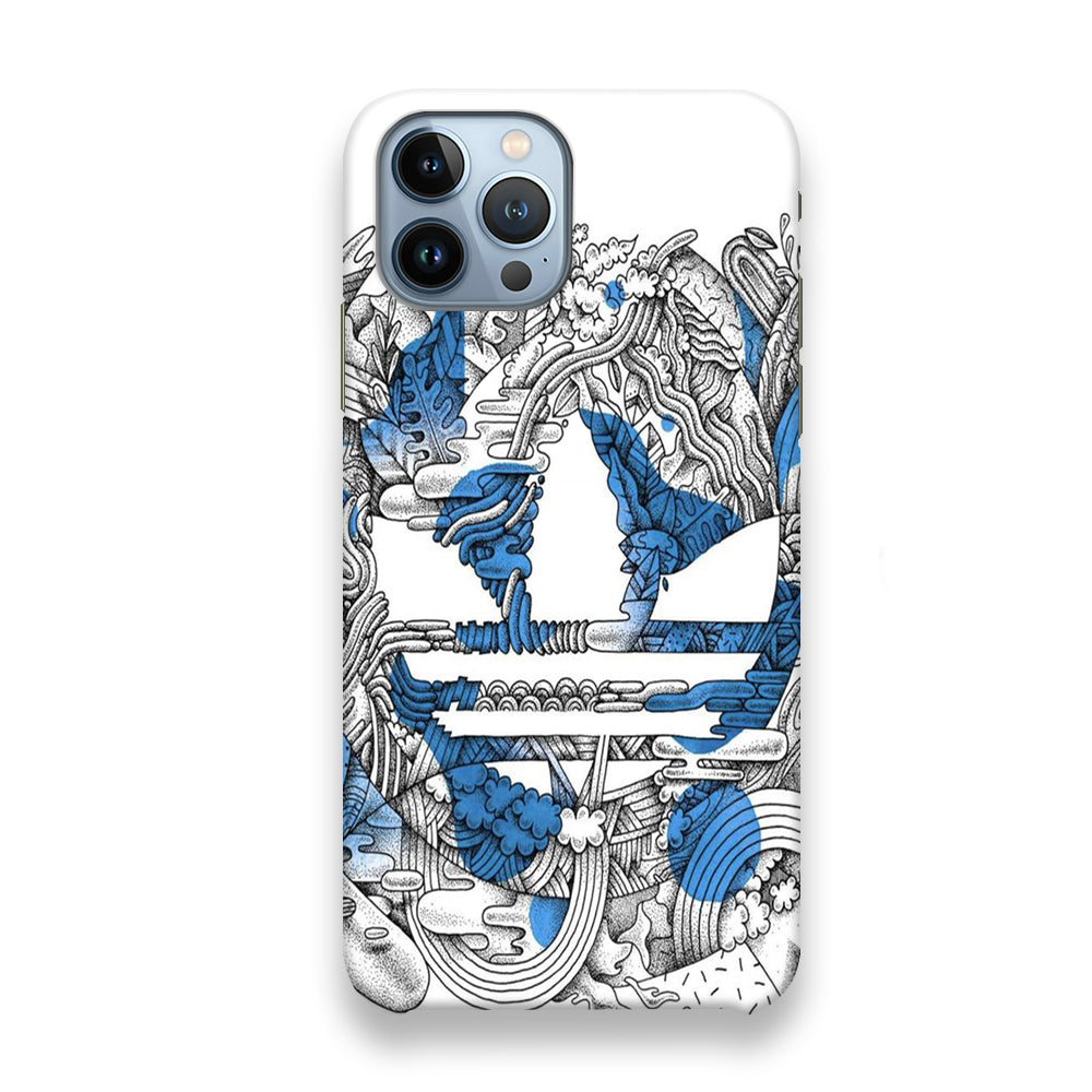 Adidas Doodle Art Blue Clover iPhone 13 Case