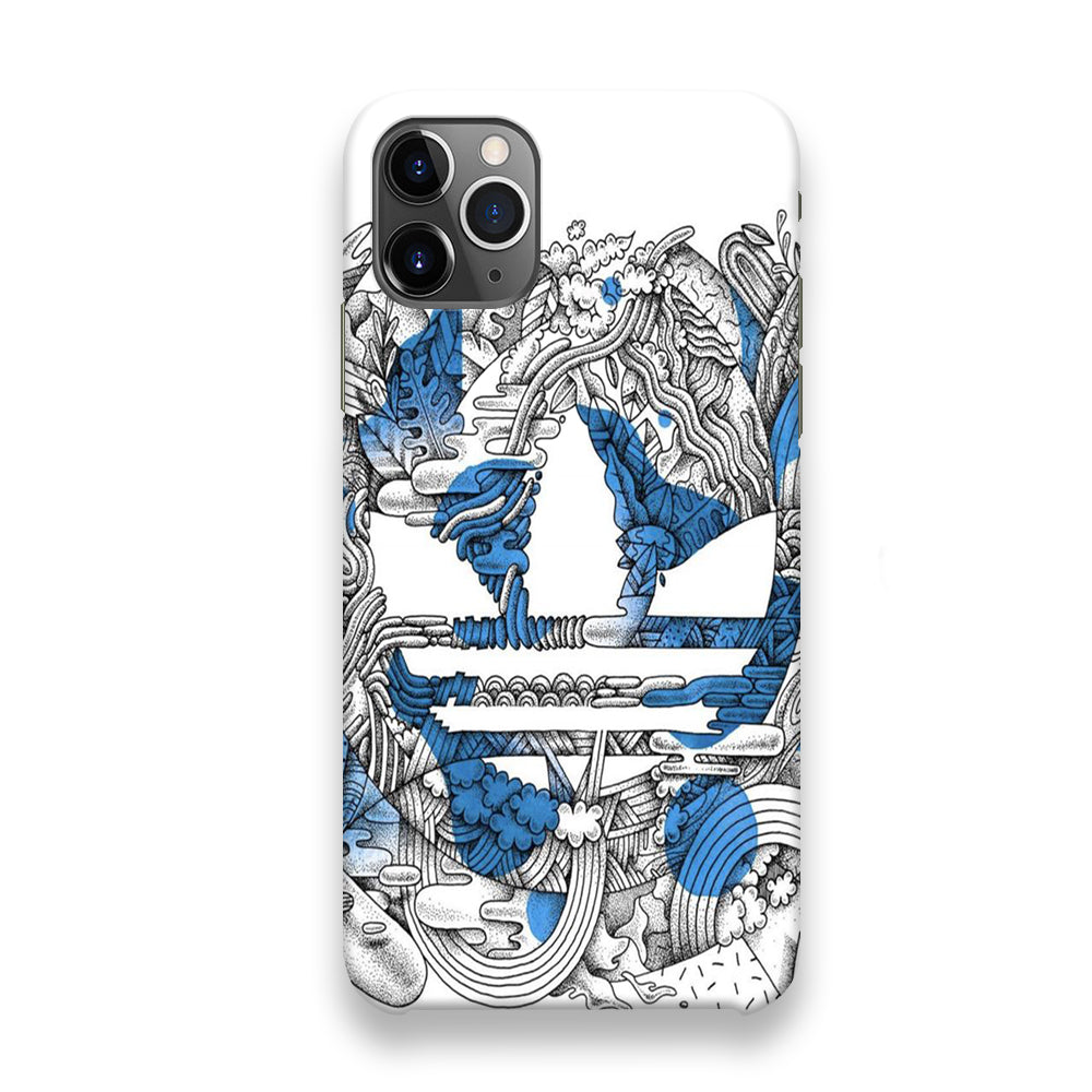 Adidas Doodle Art Blue Clover iPhone 12 Pro Max Case