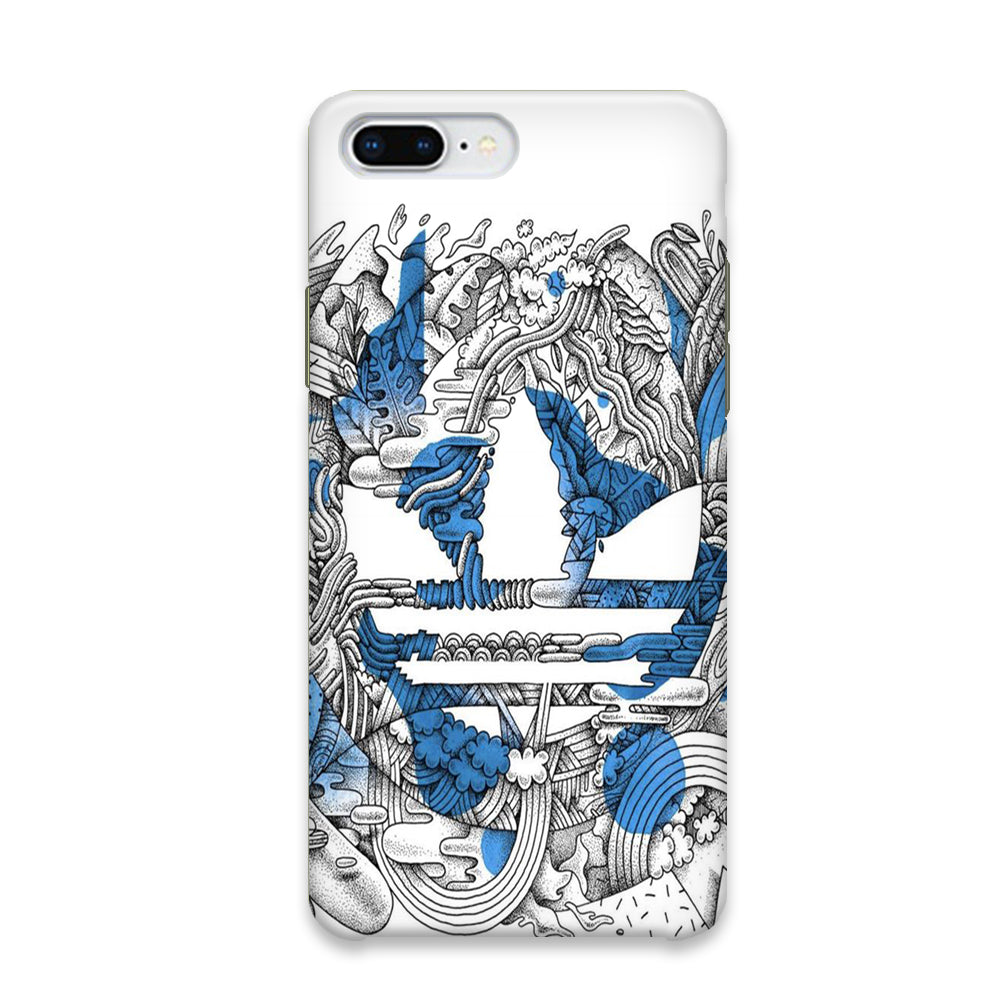 Adidas Doodle Art Blue Clover iPhone 8 Plus Case