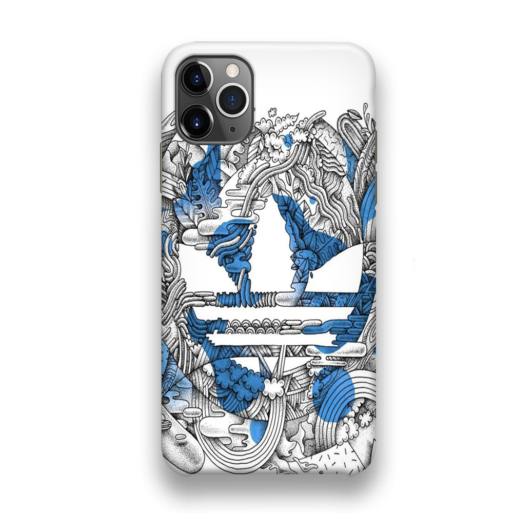 Adidas Doodle Art Blue Clover iPhone 11 Pro Case