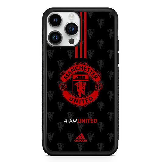 Adidas Manchester Unite Fans Art Wall iPhone 15 Pro Max Case