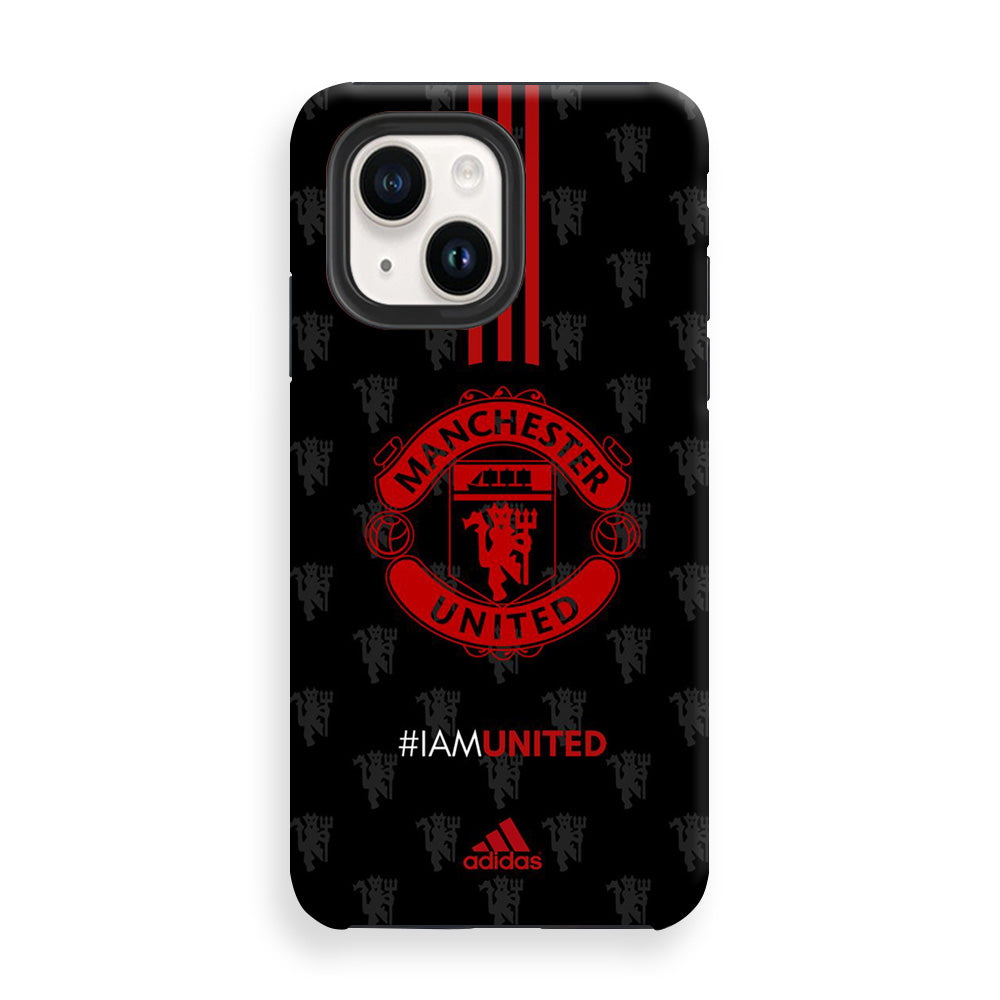 Adidas Manchester Unite Fans Art Wall iPhone 15 Case