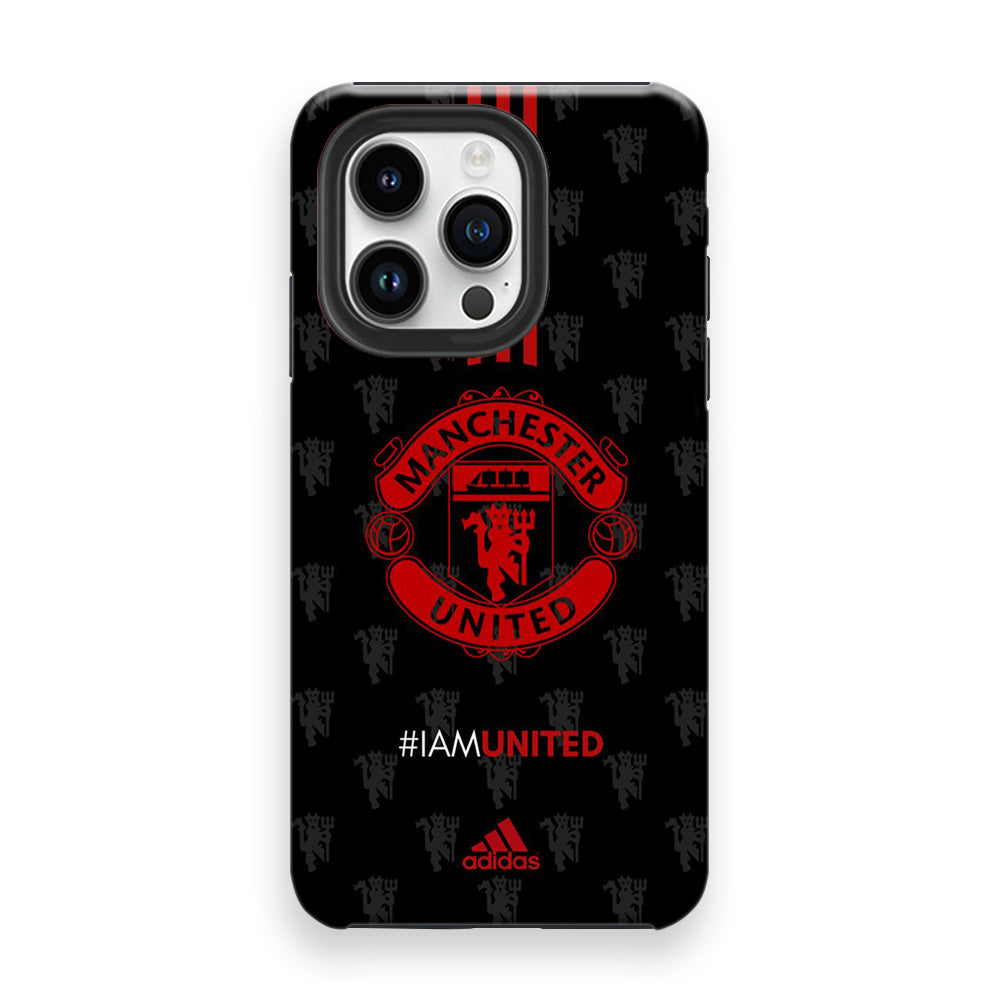 Adidas Manchester Unite Fans Art Wall iPhone 15 Pro Max Case