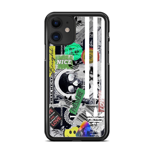 Adidas Pressure Wall Sticker iPhone 11 Case