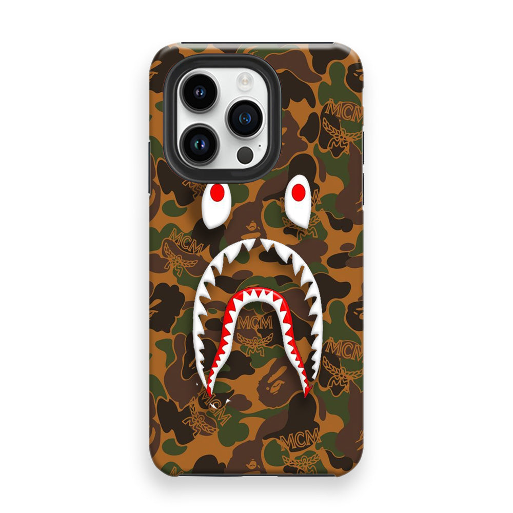 Bape Brown Camo iPhone 15 Pro Case