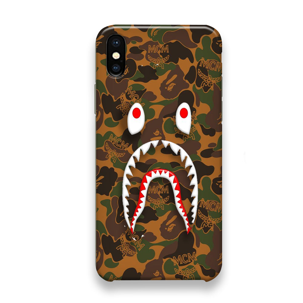 Bape Brown Camo iPhone X Case