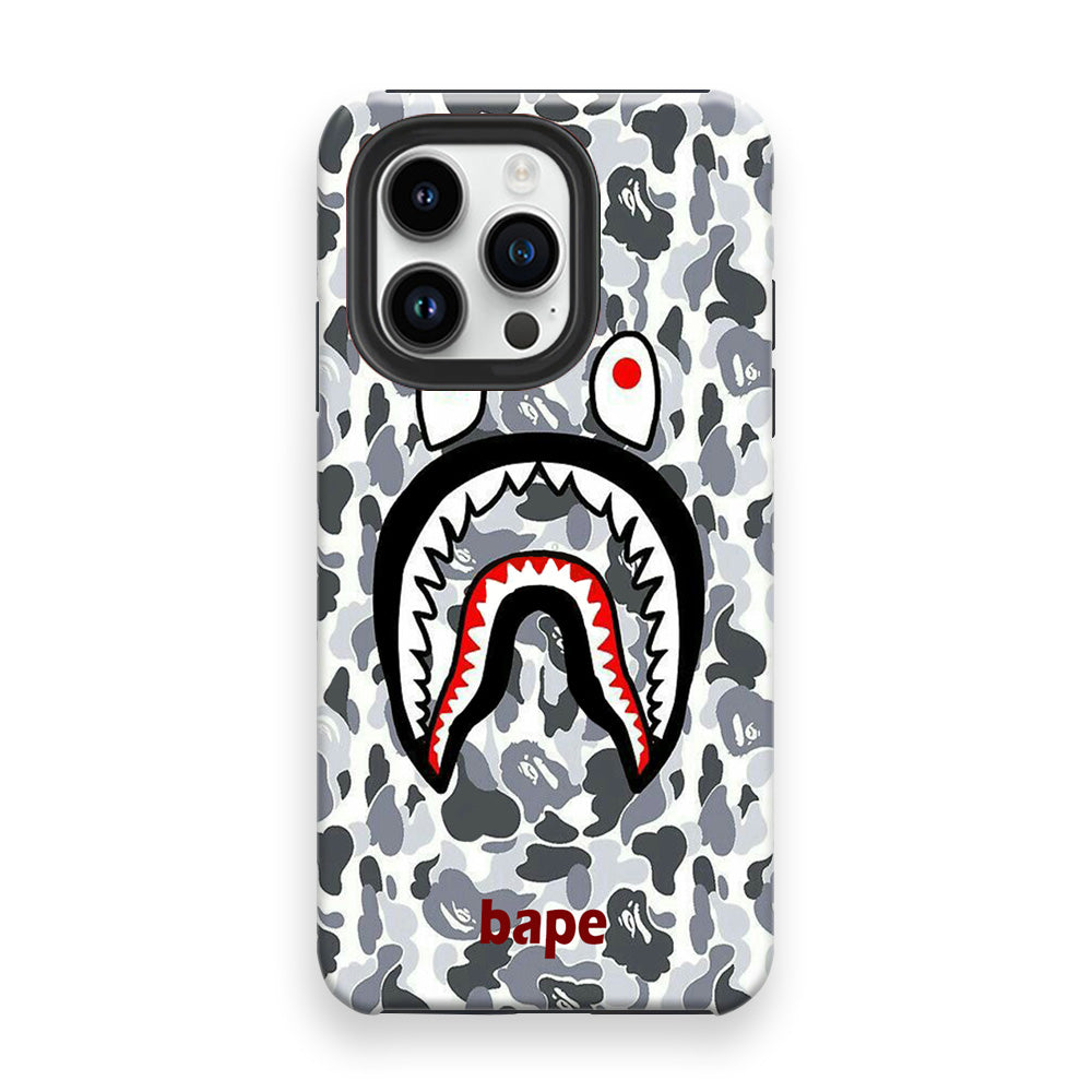 Bape White Camo iPhone 15 Pro Case