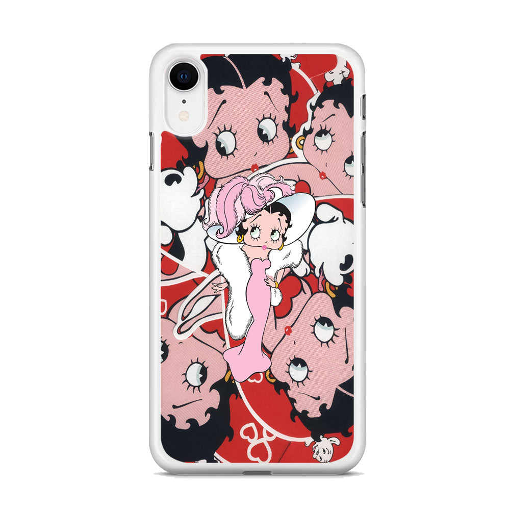 Betty Boop Cute Pattern iPhone XR Case