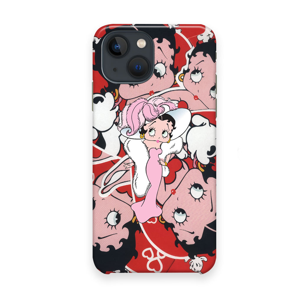 Betty Boop Cute Pattern iPhone 13 Case