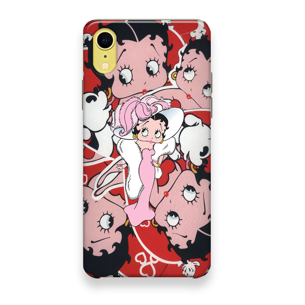 Betty Boop Cute Pattern iPhone XR Case