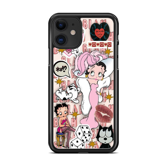 Betty Boop Girly Collage iPhone 11 Case