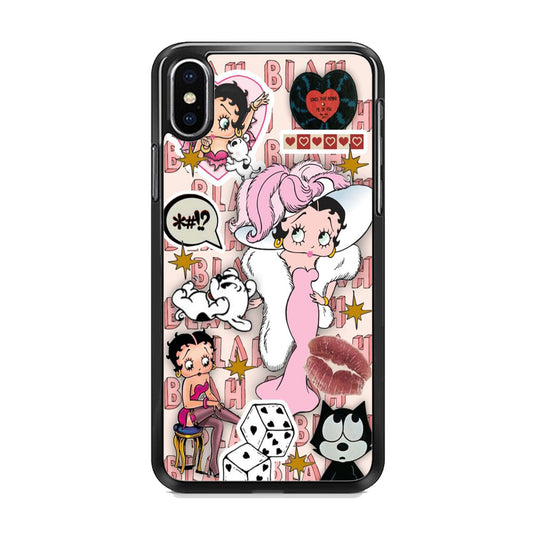 Betty Boop Girly Collage iPhone Xs Case
