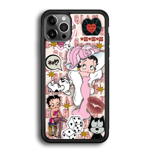 Betty Boop Girly Collage iPhone 12 Pro Case