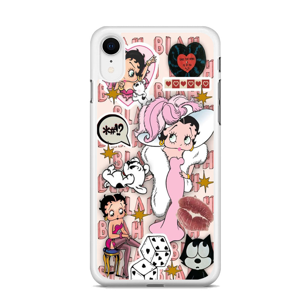 Betty Boop Girly Collage iPhone XR Case