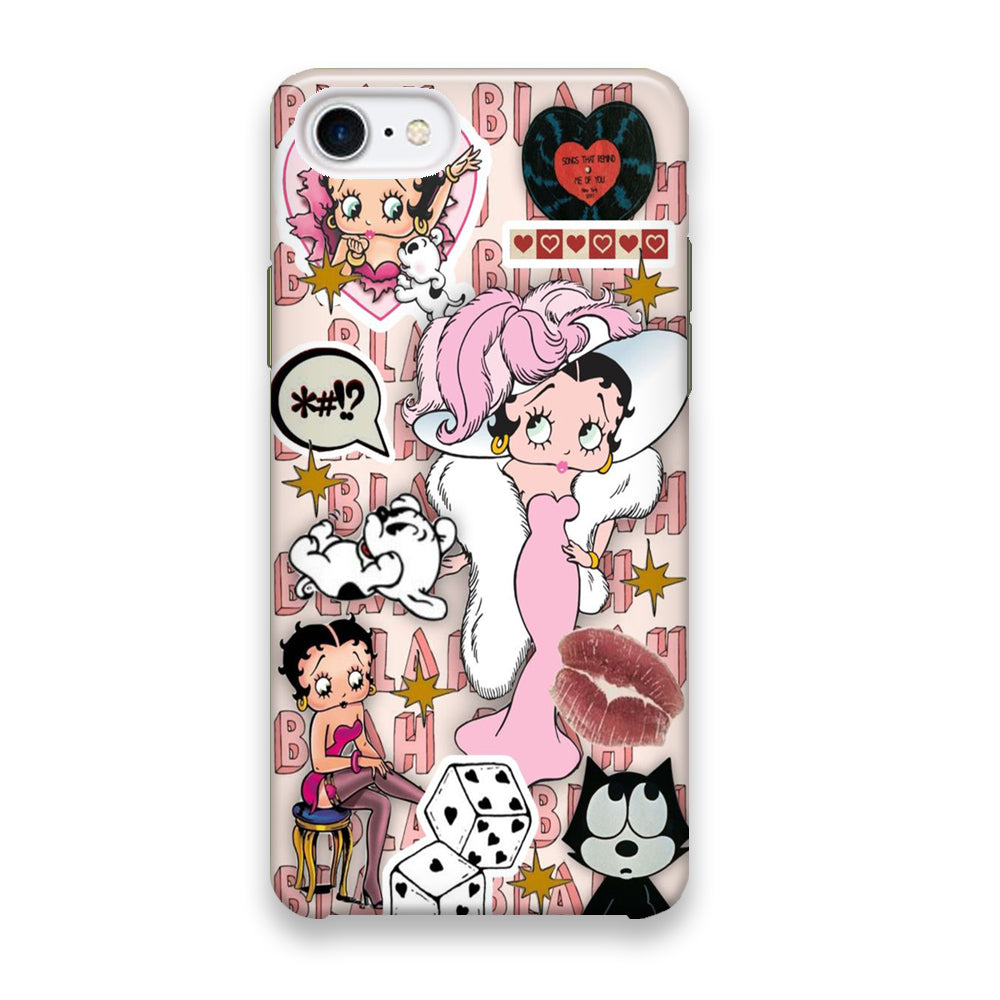 Betty Boop Girly Collage iPhone 8 Case