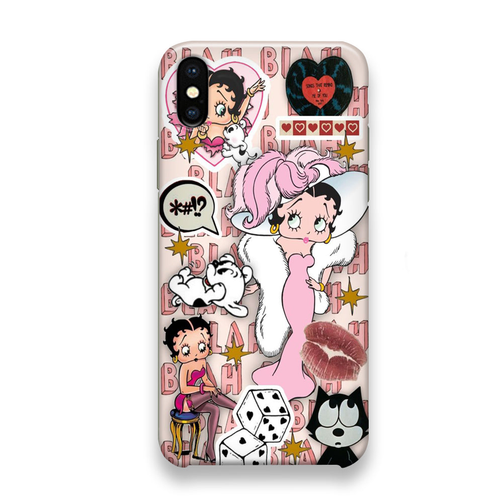 Betty Boop Girly Collage iPhone Xs Max Case