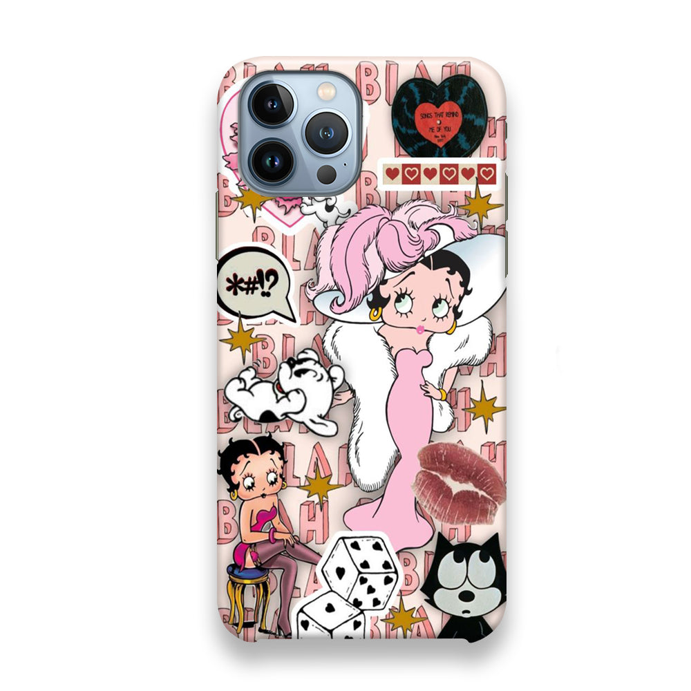 Betty Boop Girly Collage iPhone 13 Pro Max Case