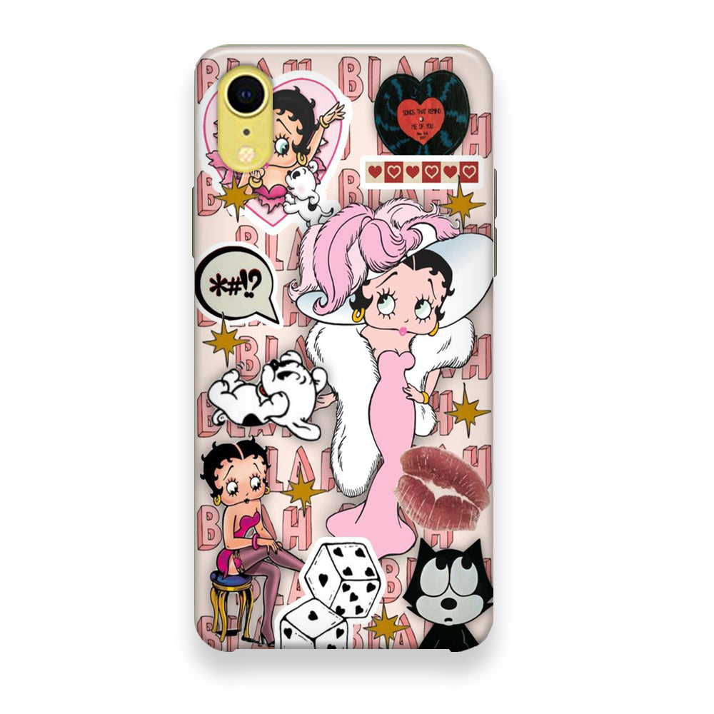 Betty Boop Girly Collage iPhone XR Case