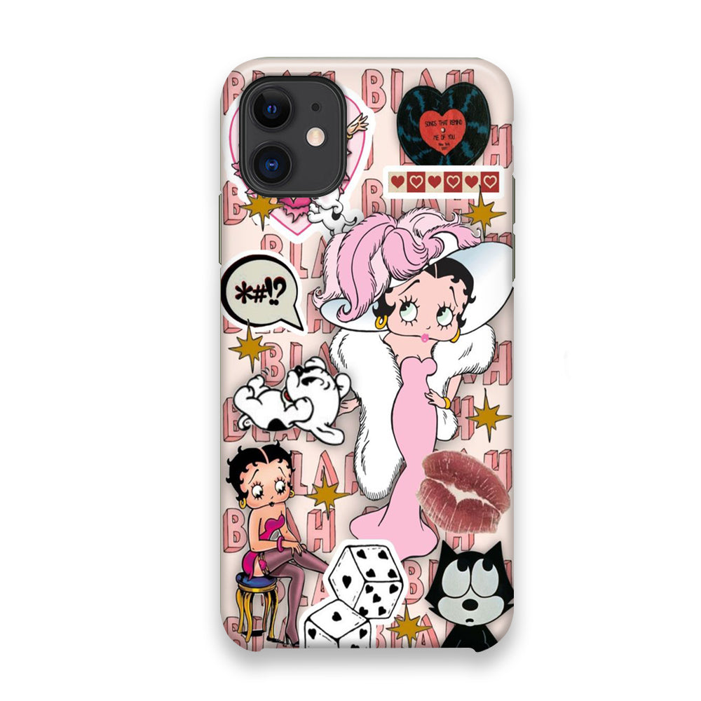 Betty Boop Girly Collage iPhone 11 Case