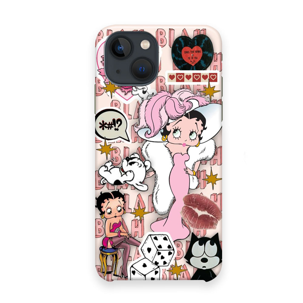 Betty Boop Girly Collage iPhone 13 Case