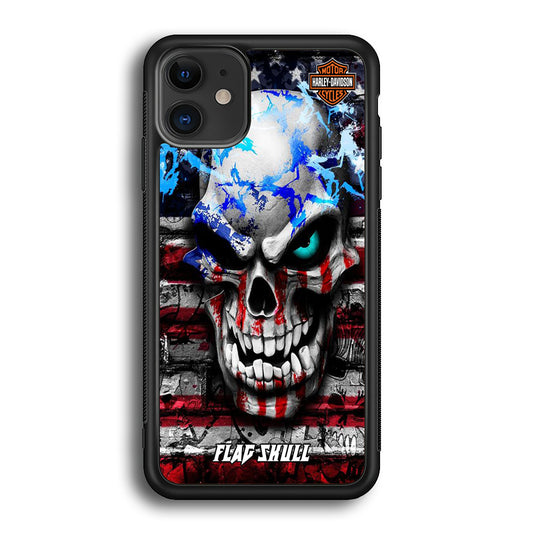 Harley Davidson Bot Flag Skull iPhone 12 Case