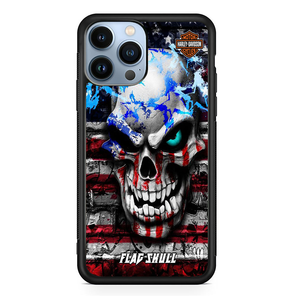 Harley Davidson Bot Flag Skull iPhone 13 Pro Max Case