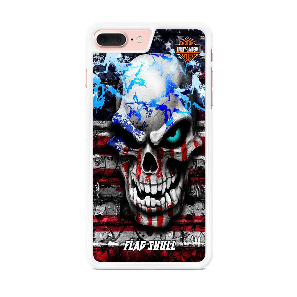 Harley Davidson Bot Flag Skull iPhone 7 Plus Case