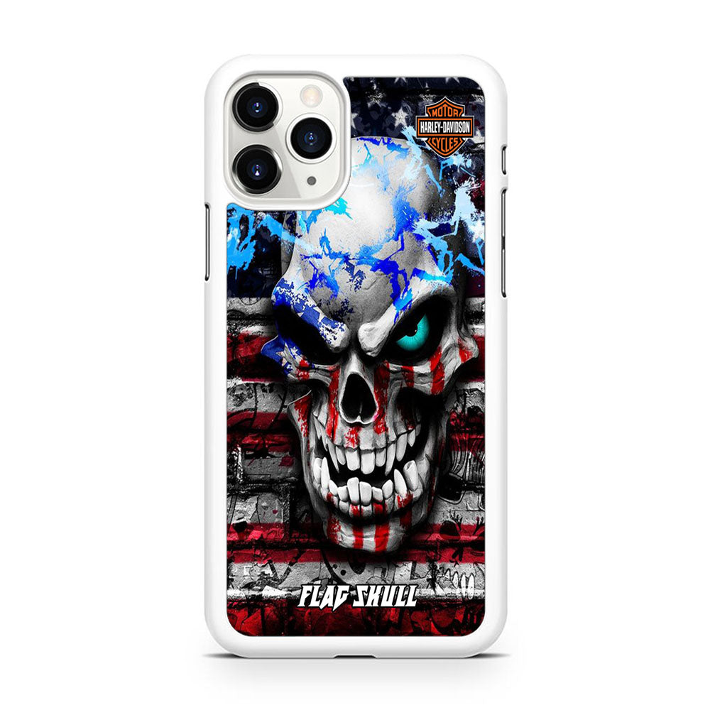 Harley Davidson Bot Flag Skull iPhone 11 Pro Case