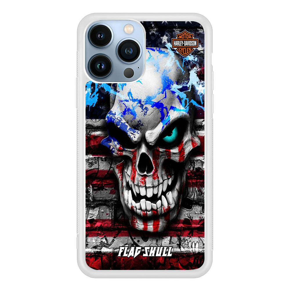 Harley Davidson Bot Flag Skull iPhone 13 Pro Max Case