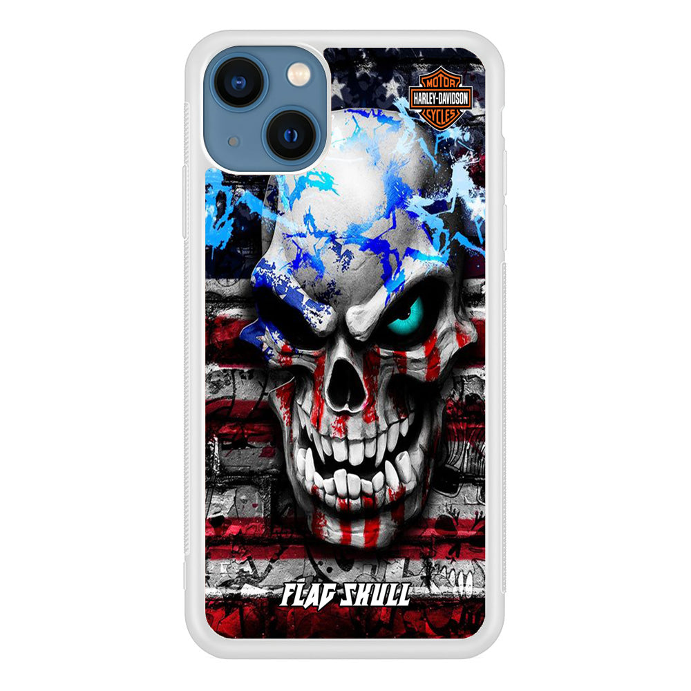 Harley Davidson Bot Flag Skull iPhone 13 Case