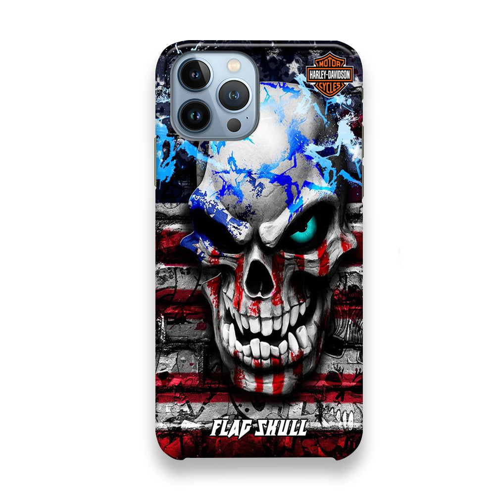 Harley Davidson Bot Flag Skull iPhone 13 Pro Max Case